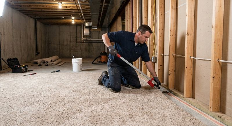 Basement Carpet Stretching in Mercer County, NJ